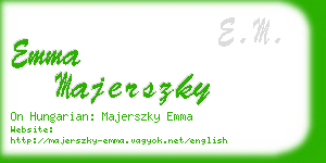 emma majerszky business card